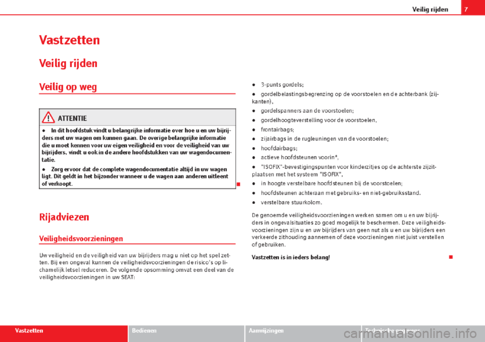 Seat Altea 2015 Handleiding (in Dutch) Seat Altea 2015 Handleiding (in Dutch)