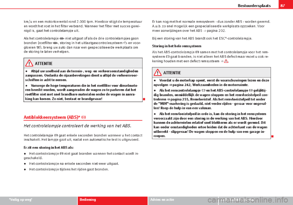 Seat Altea 2015 Handleiding (in Dutch) Seat Altea 2015 Handleiding (in Dutch)
