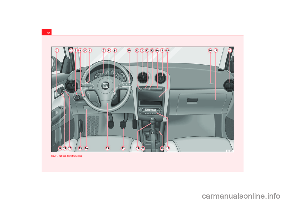 Seat Cordoba 2006 Manual del propietario (in Spanish) 56
Fig. 31 Tablero de instrumentosCORDOBA_09_05 Seite 56 Donnerstag, 29. September 2005 12:08 12 Seat Cordoba 2006 Manual del propietario (in Spanish) 56
Fig. 31 Tablero de instrumentosCORDOBA_09_05 Seite 56 Donnerstag, 29. September 2005 12:08 12