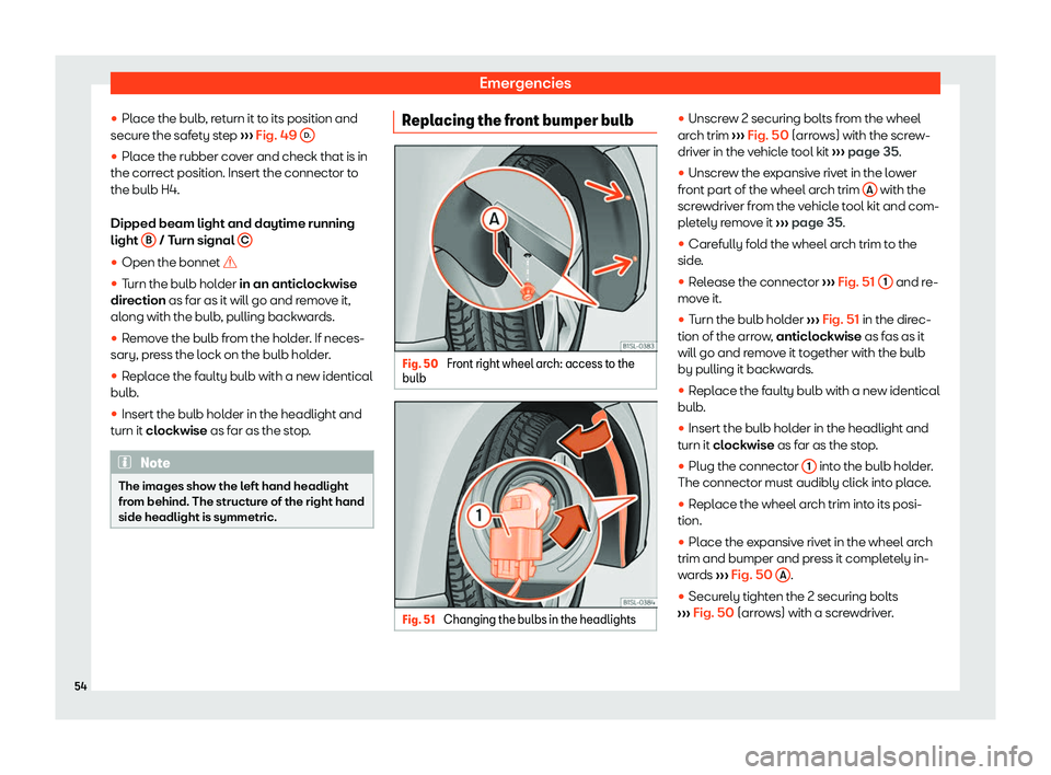 Seat Mii electric 2019 Workshop Manual Emergencies
