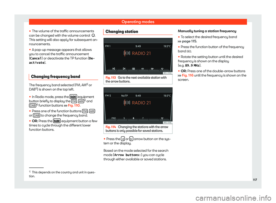 Seat Mii electric 2020  Owners manual Operating modes
