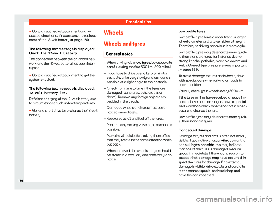 Seat Mii electric 2020  Owners manual Practical tips
