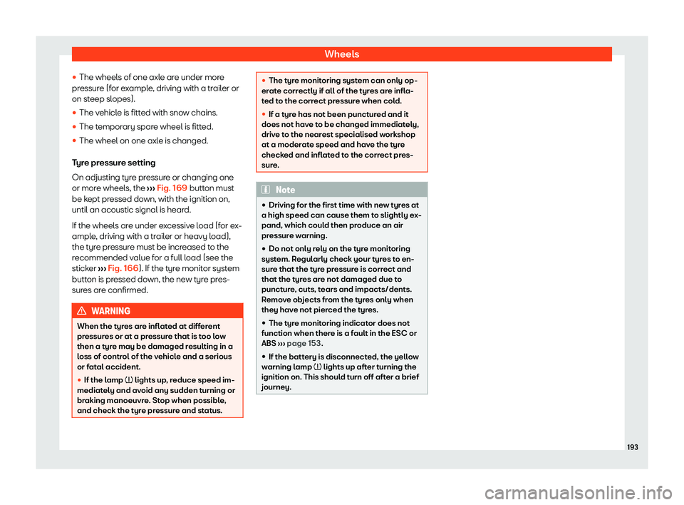 Seat Mii electric 2020  Owners manual Wheels
