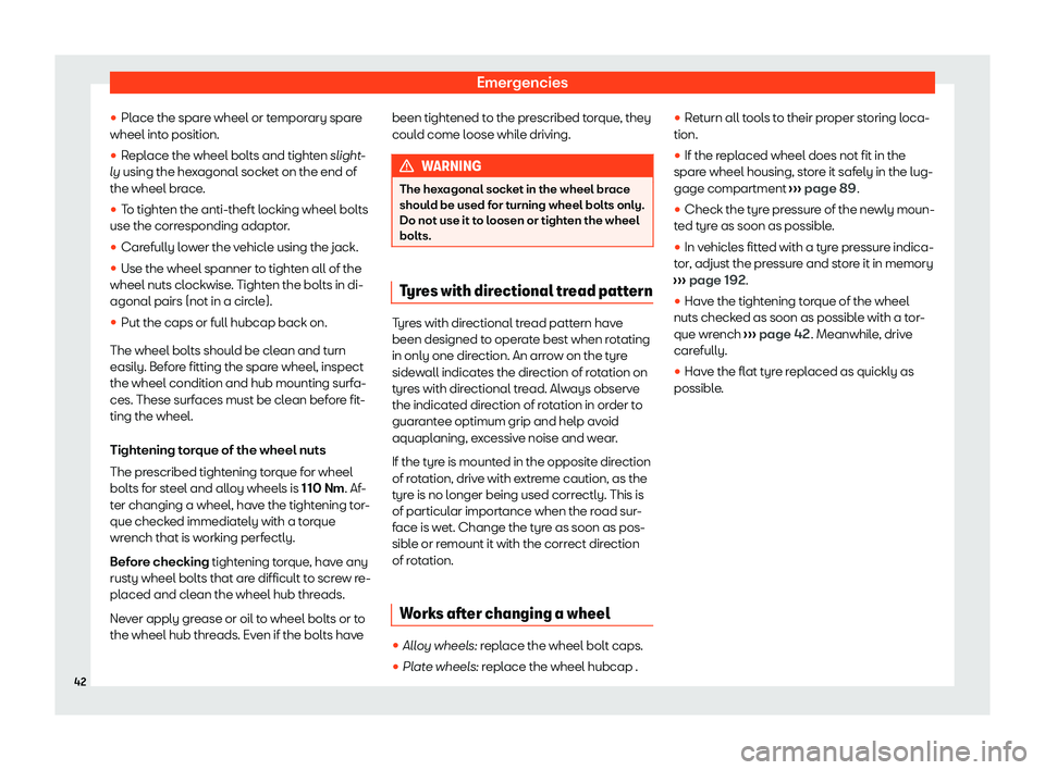 Seat Mii electric 2020 Service Manual Emergencies
