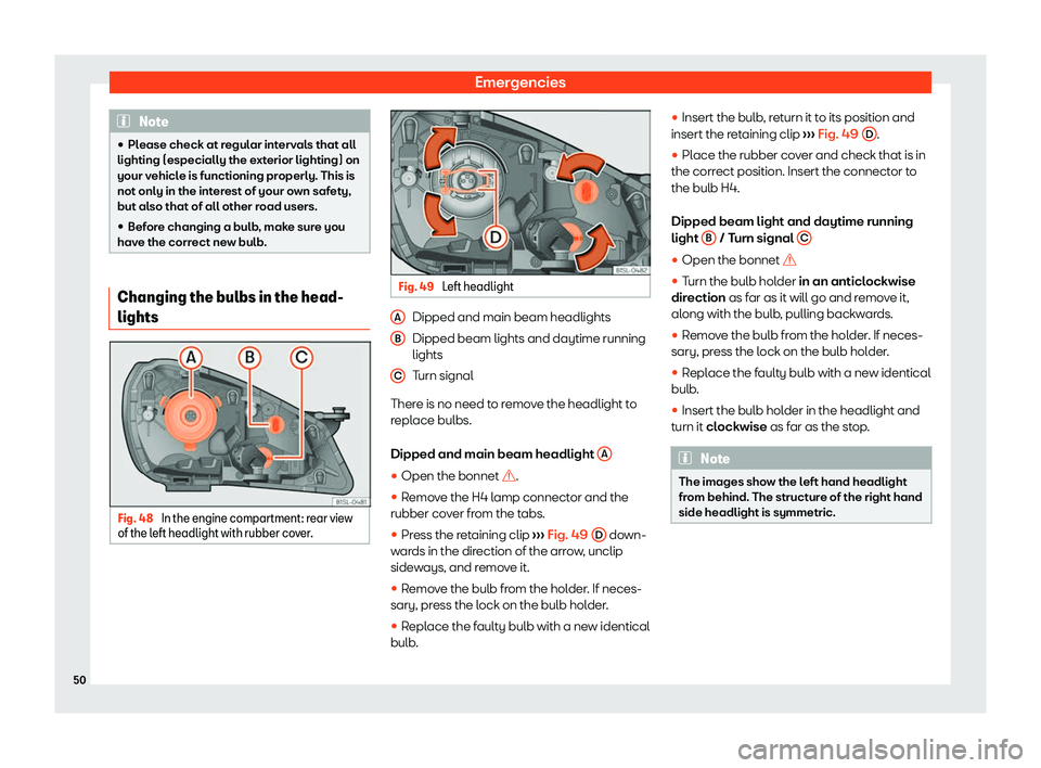 Seat Mii electric 2020 Workshop Manual Emergencies
Note
