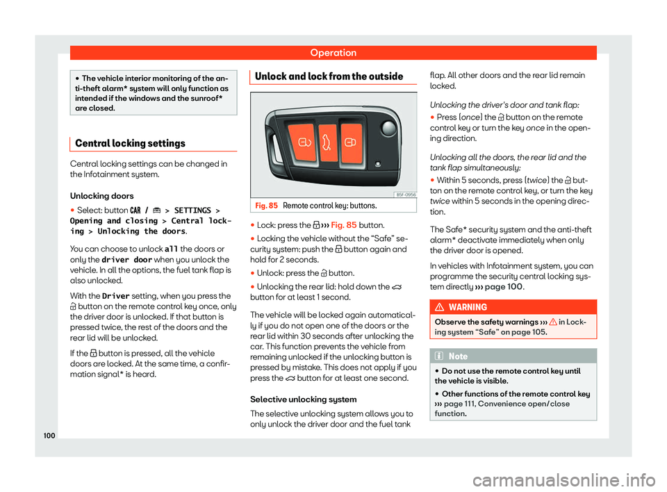 Seat Ibiza 2020  Owners manual Operation

