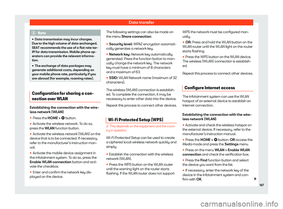 Seat Ibiza 2020  Owners manual Data transfer
Note
