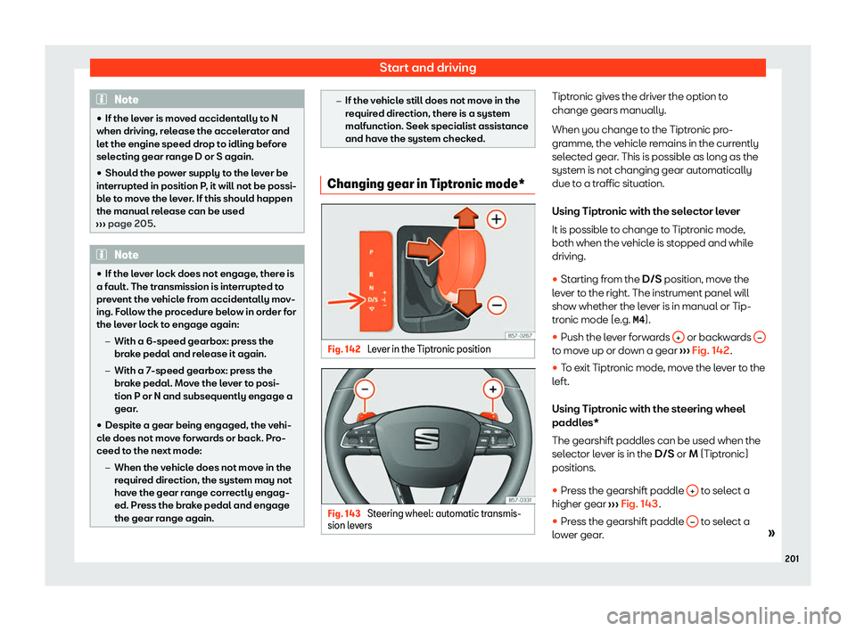 Seat Ibiza 2020  Owners manual Start and driving
Note
