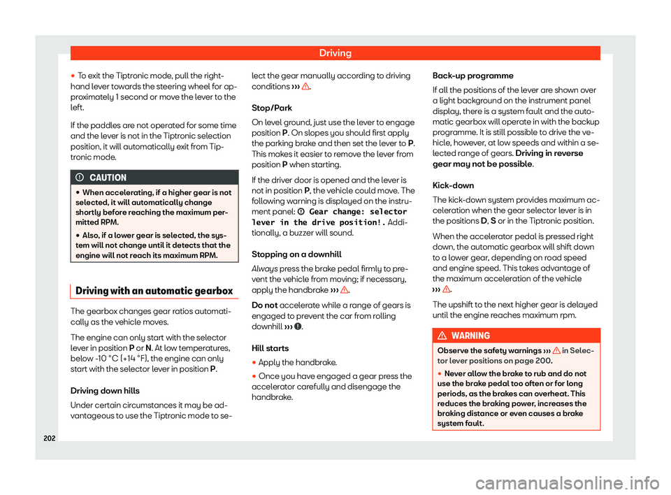 Seat Ibiza 2020  Owners manual Driving

