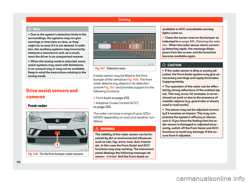 Seat Ibiza 2020  Owners manual Driving
Note
