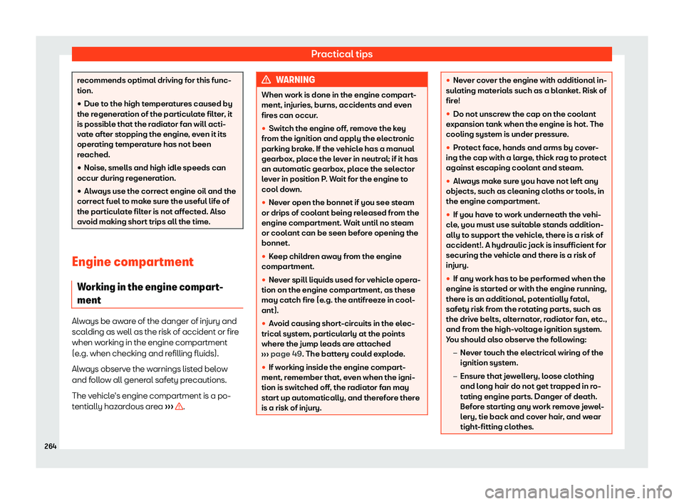 Seat Ibiza 2020  Owners manual Practical tips
recommends optimal driving for this func-
tion.
