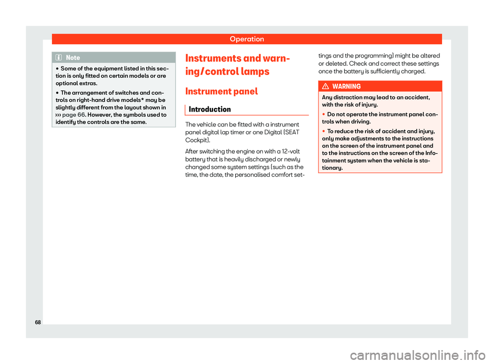 Seat Ibiza 2020 Repair Manual Operation
Note
