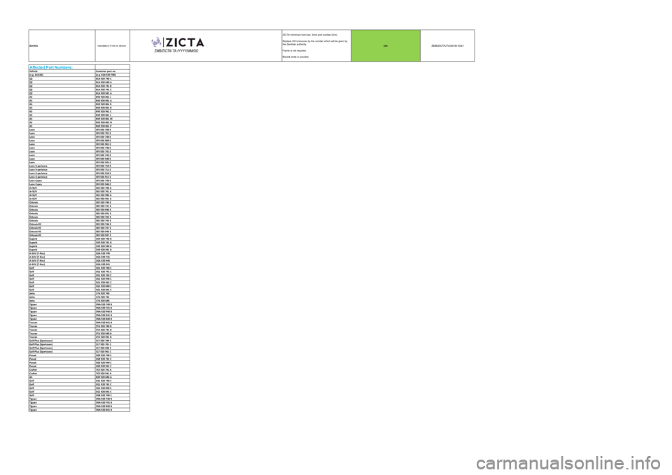 Seat Ibiza 2020 Directive 2014/53/EU All platforms Zambiamandatory if not on device-ZICTA mimimum font size: 3mm and number:2mm, Replace 201/x/xxxxxxx by the number which will be given by the Zambian authority.Frame is not required.Black& white is pos Seat Ibiza 2020 Directive 2014/53/EU All platforms Zambiamandatory if not on device-ZICTA mimimum font size: 3mm and number:2mm, Replace 201/x/xxxxxxx by the number which will be given by the Zambian authority.Frame is not required.Black& white is pos