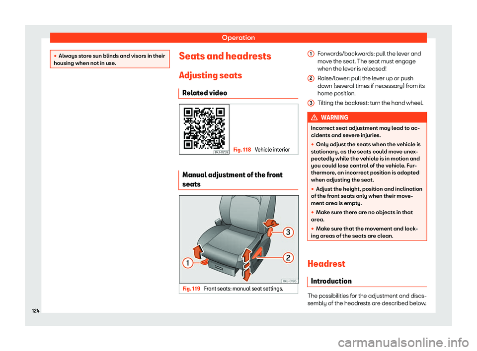 Seat Ibiza 2019  Owners manual Operation
