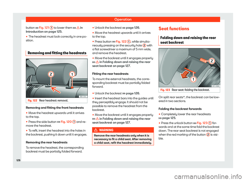 Seat Ibiza 2019  Owners manual Operation
button  