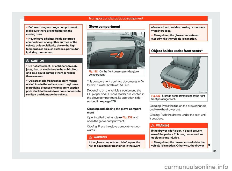 Seat Ibiza 2019  Owners manual Transport and practical equipment
