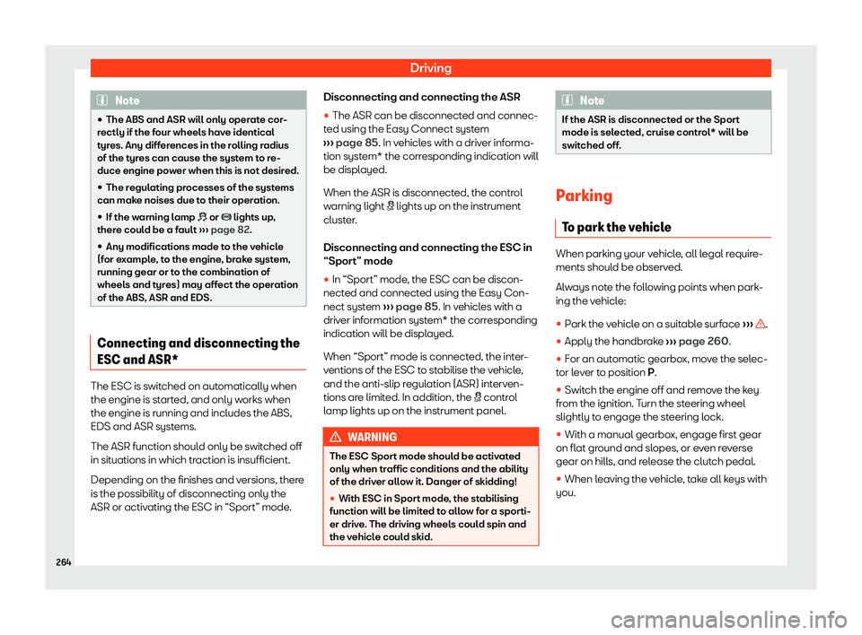 Seat Ibiza 2019  Owners manual Driving
Note
