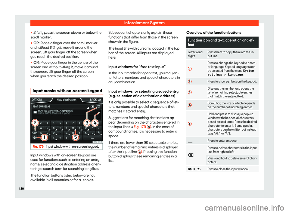 Seat Ibiza 2018  Owners manual Infotainment System
