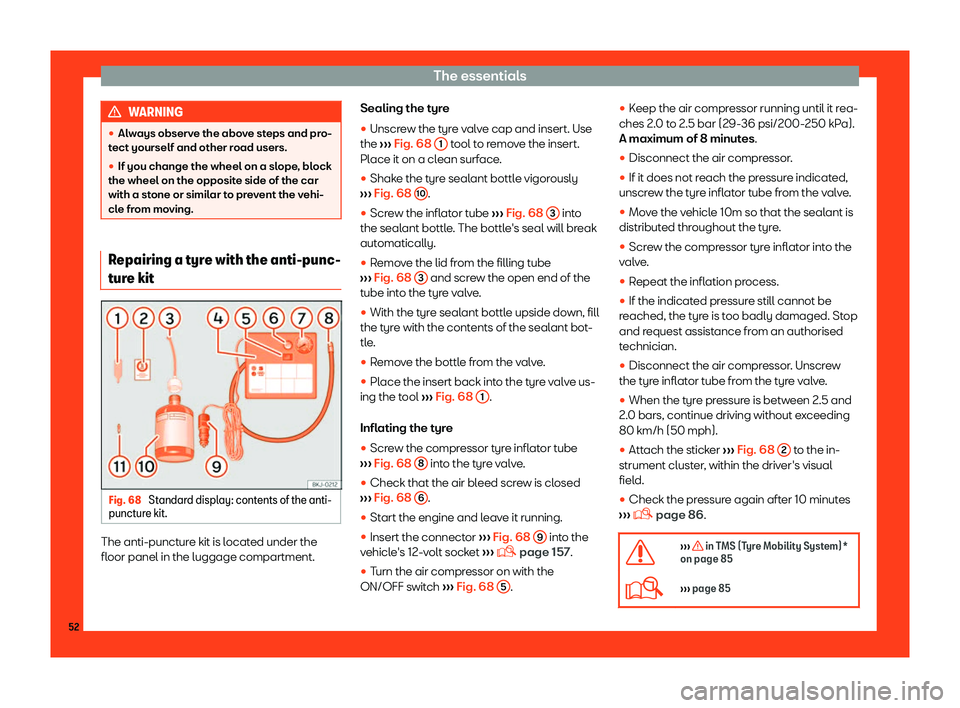 Seat Ibiza 2018 Workshop Manual The essentials
WARNING
