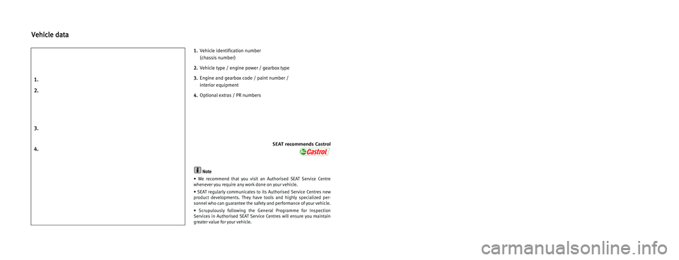 Seat Ibiza ST 2011 Maintenance programme SEAT S.A. is permanently concerned about continuous development of its types and models. For this reason we ask you to understand,
that at any given time, changes regarding shape, equipment and tec hn Seat Ibiza ST 2011 Maintenance programme SEAT S.A. is permanently concerned about continuous development of its types and models. For this reason we ask you to understand,
that at any given time, changes regarding shape, equipment and tec hn
