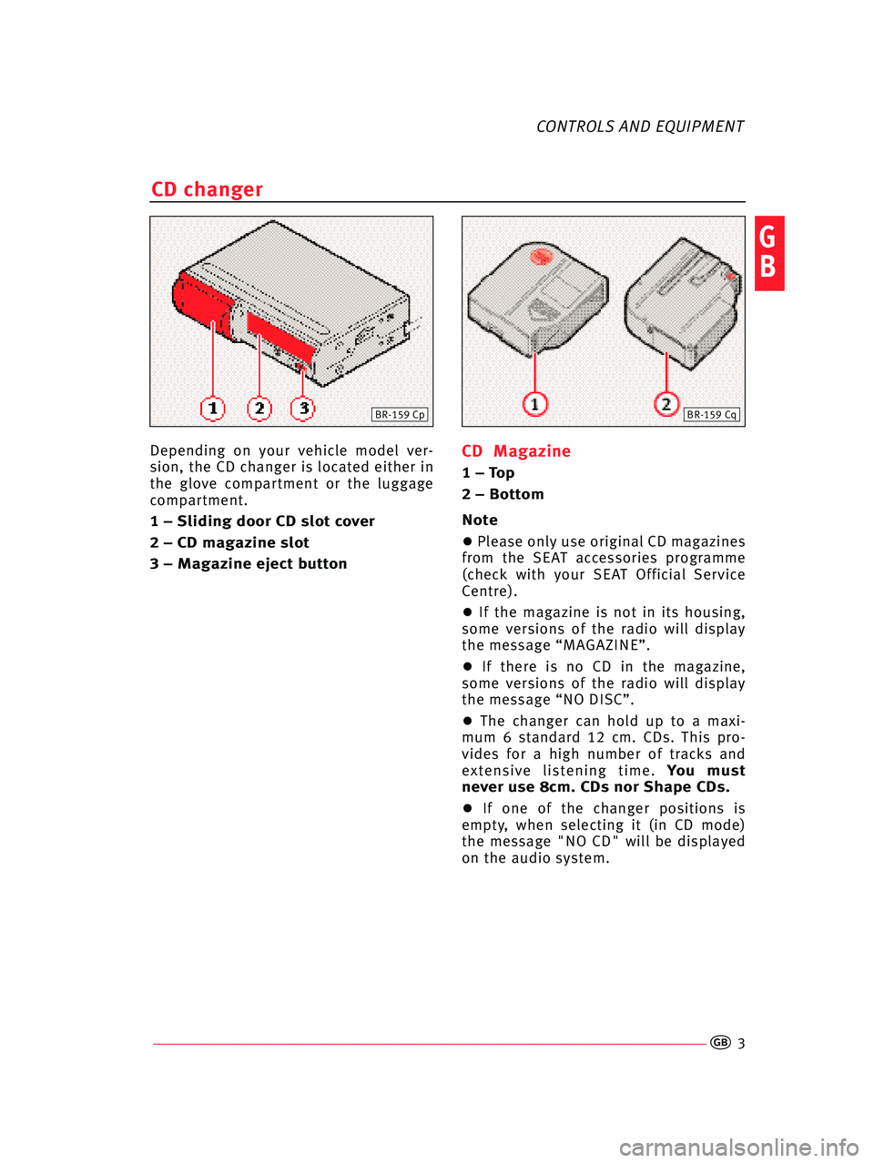 Seat Ibiza SC 2008  Radio System COMPACT DISC ––––––––––––––––––––––––––––––––––––––––––––––––––––––––––––––––––�