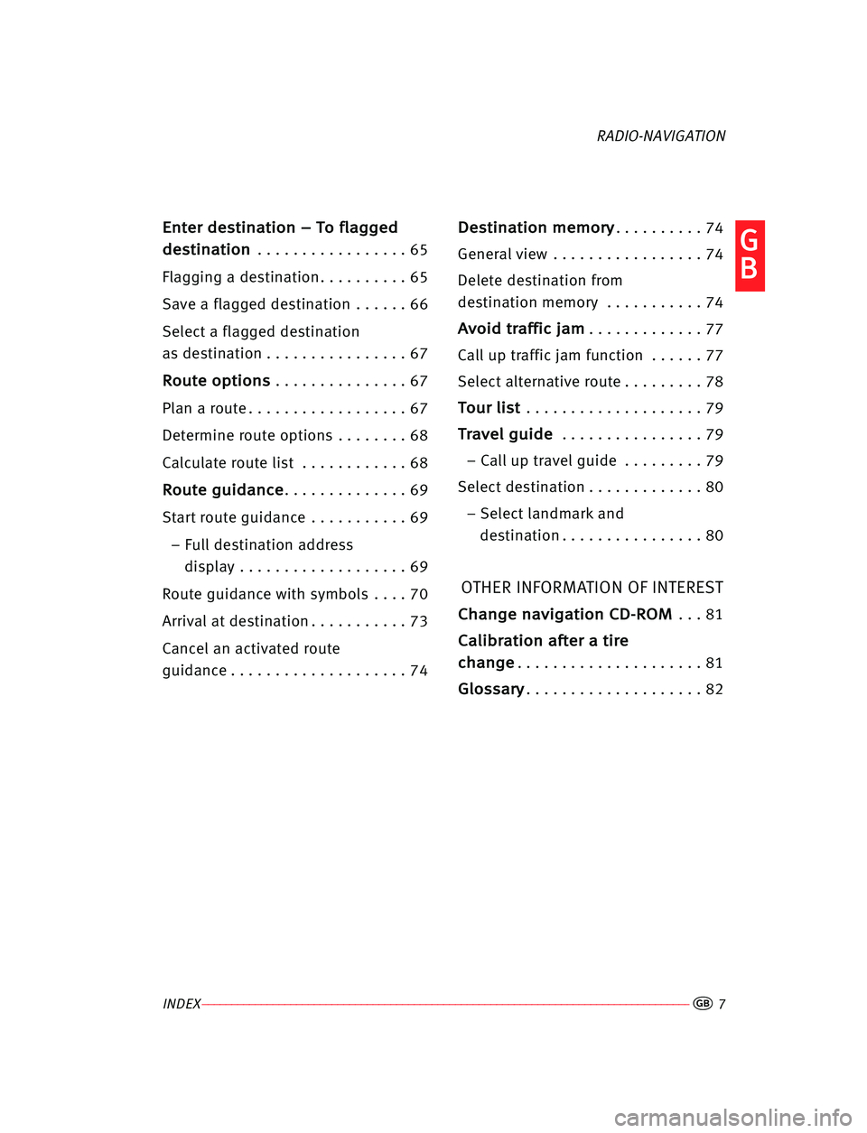 Seat Ibiza 5D 2007  Radio System RADIO-NAVIGATION INDEX–––––––––––––––––––––––––––––––––––––––––––––––––––––––––––––––––