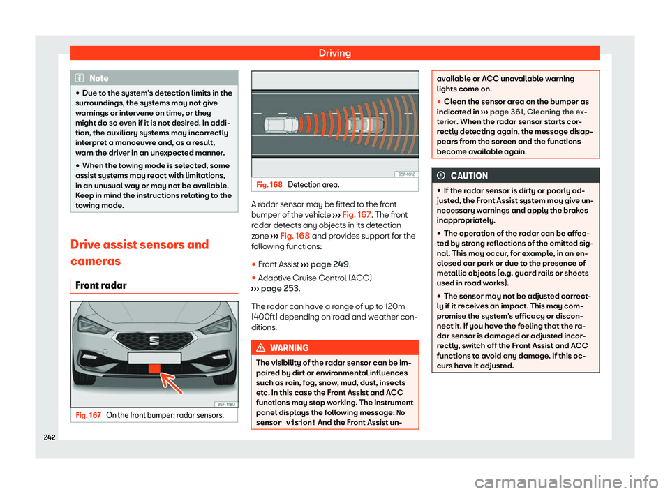 Seat Leon 2020  Owners manual Driving
Note
