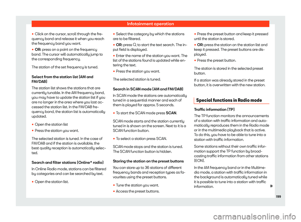 Seat Leon Sportstourer 2020  Owners manual Infotainment operation
