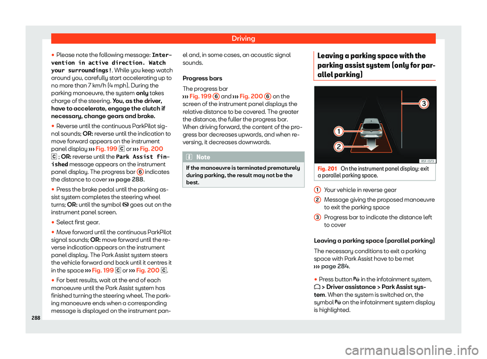 Seat Leon Sportstourer 2020  Owners manual Driving

