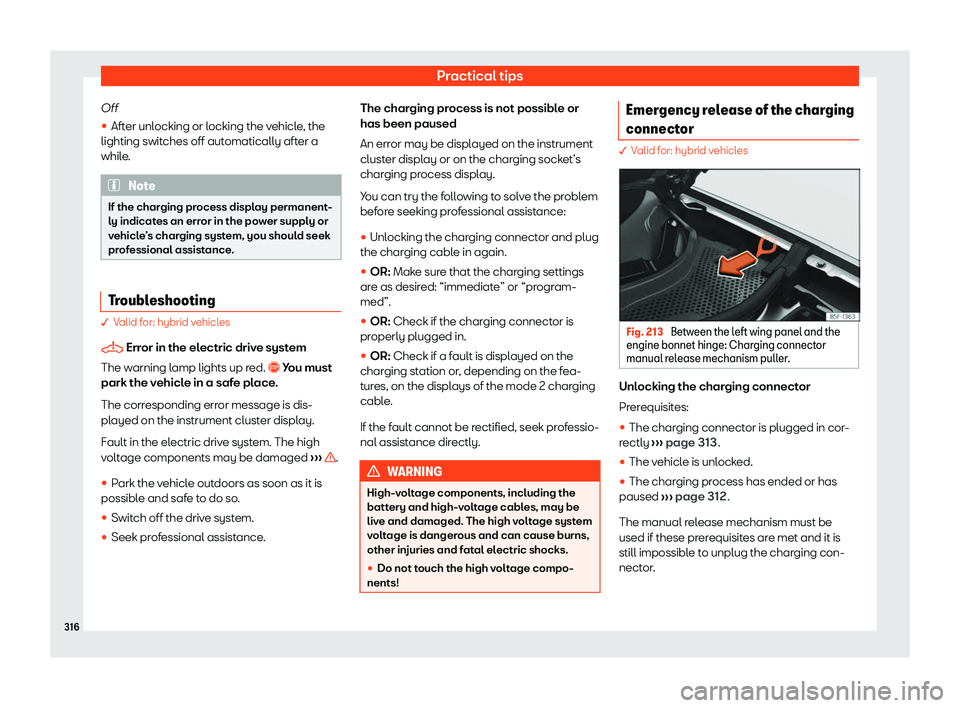 Seat Leon Sportstourer 2020  Owners manual Practical tips
Off
