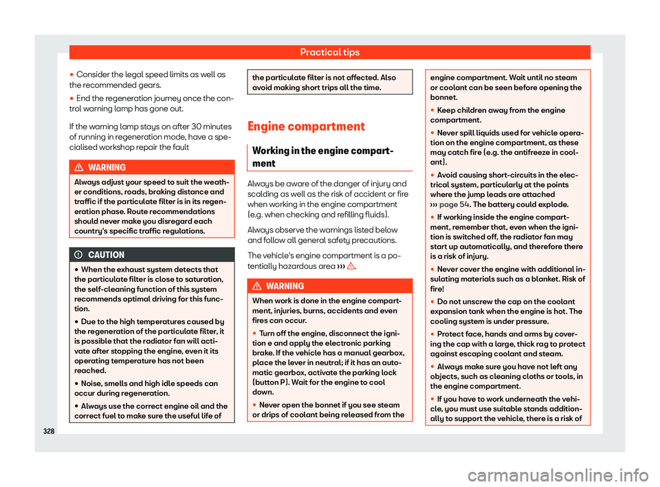 Seat Leon Sportstourer 2020  Owners manual Practical tips
