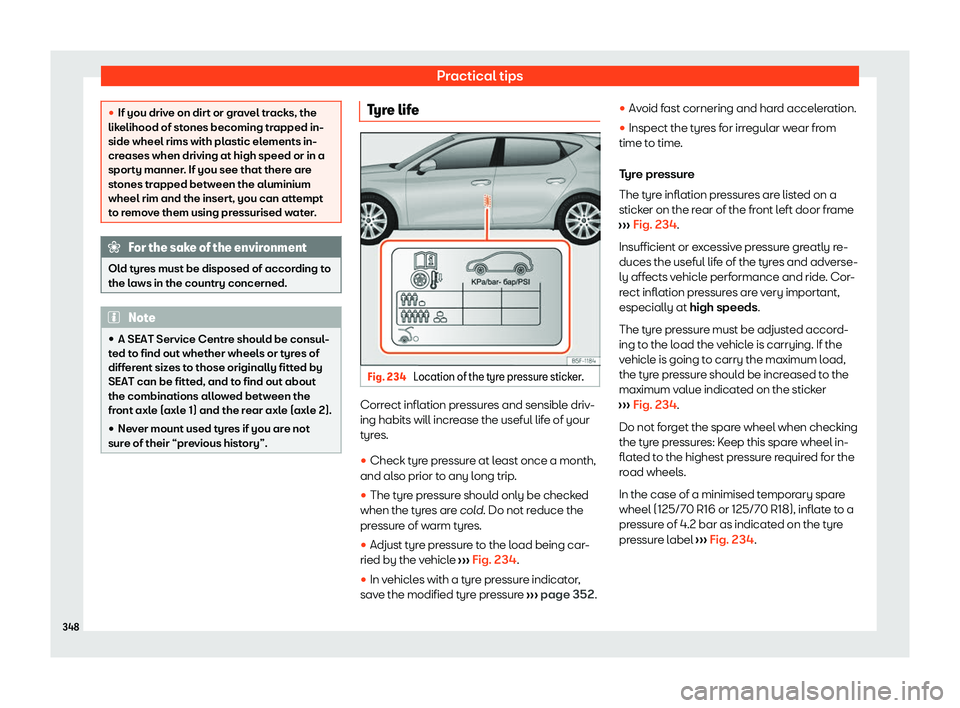Seat Leon Sportstourer 2020  Owners manual Practical tips
