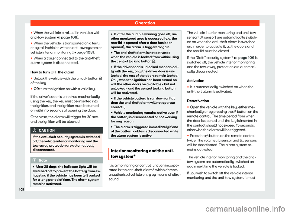 Seat Leon Sportstourer 2019  Owners manual Operation
