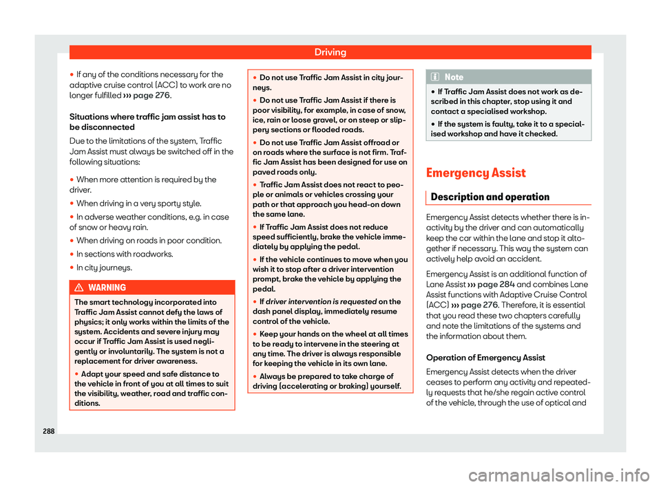 Seat Leon Sportstourer 2019  Owners manual Driving
