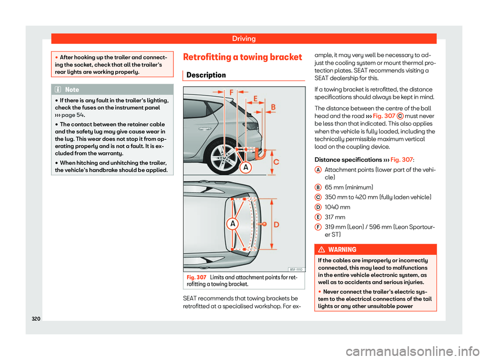 Seat Leon Sportstourer 2019  Owners manual Driving
