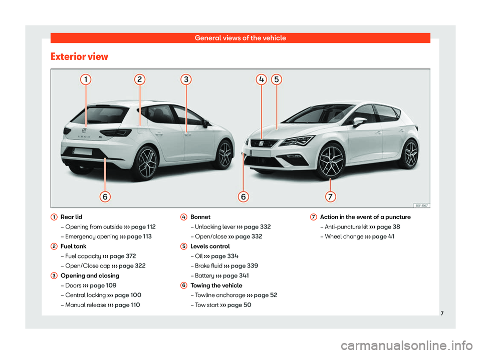 Seat Leon Sportstourer 2019  Owners manual General views of the vehicle
Exterior view Rear lid
