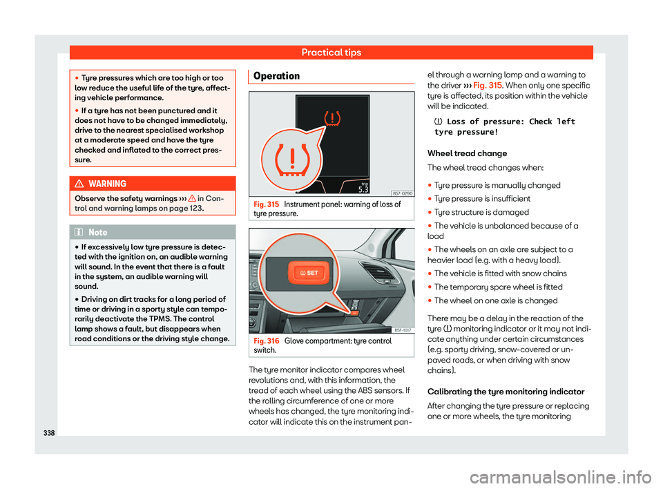 Seat Leon 2018  Owners manual Practical tips
