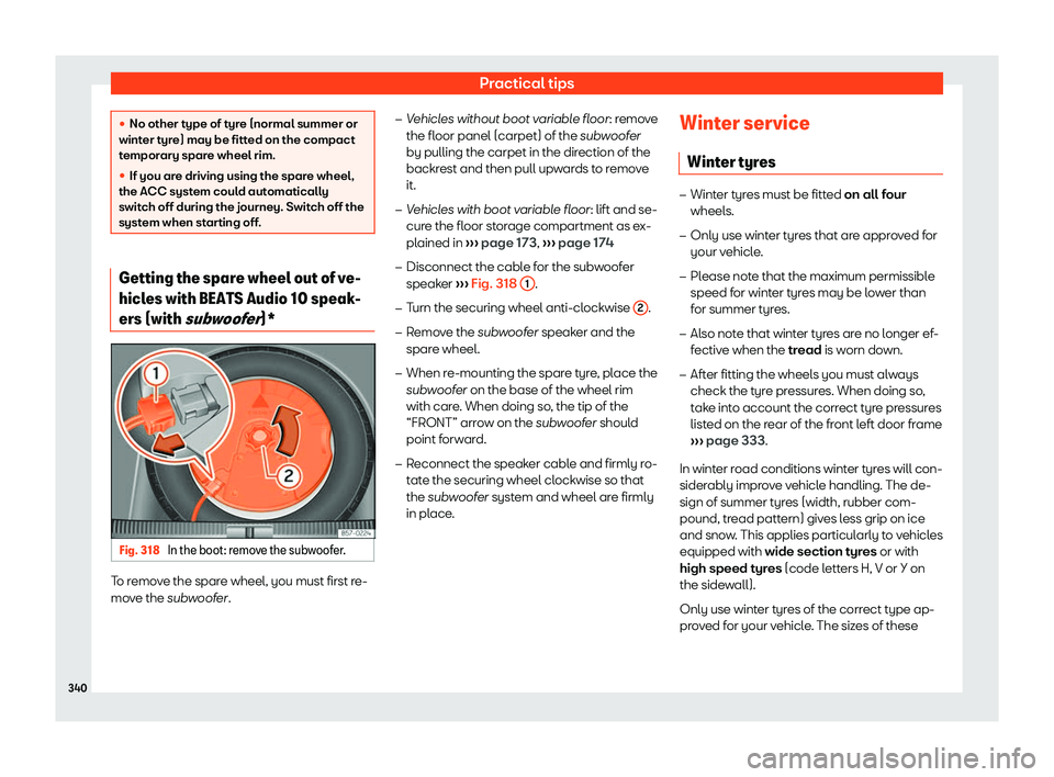 Seat Leon 2018  Owners manual Practical tips
