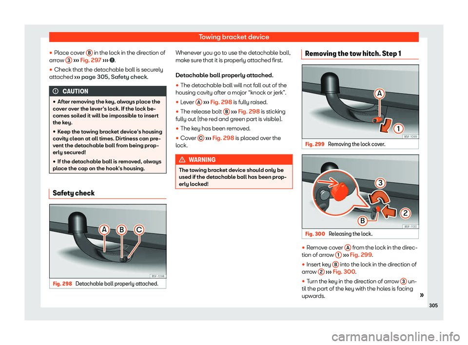 Seat Leon Sportstourer 2018  Owners manual Towing bracket device
