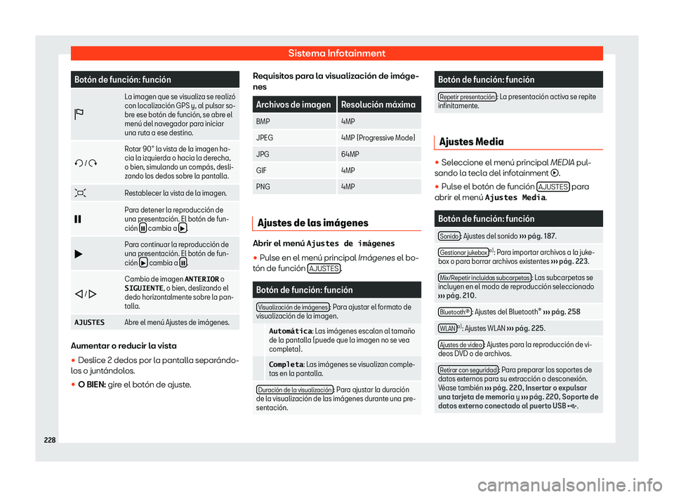 Seat Ateca 2020  Manual del propietario (in Spanish) Sistema Infotainment
Bot