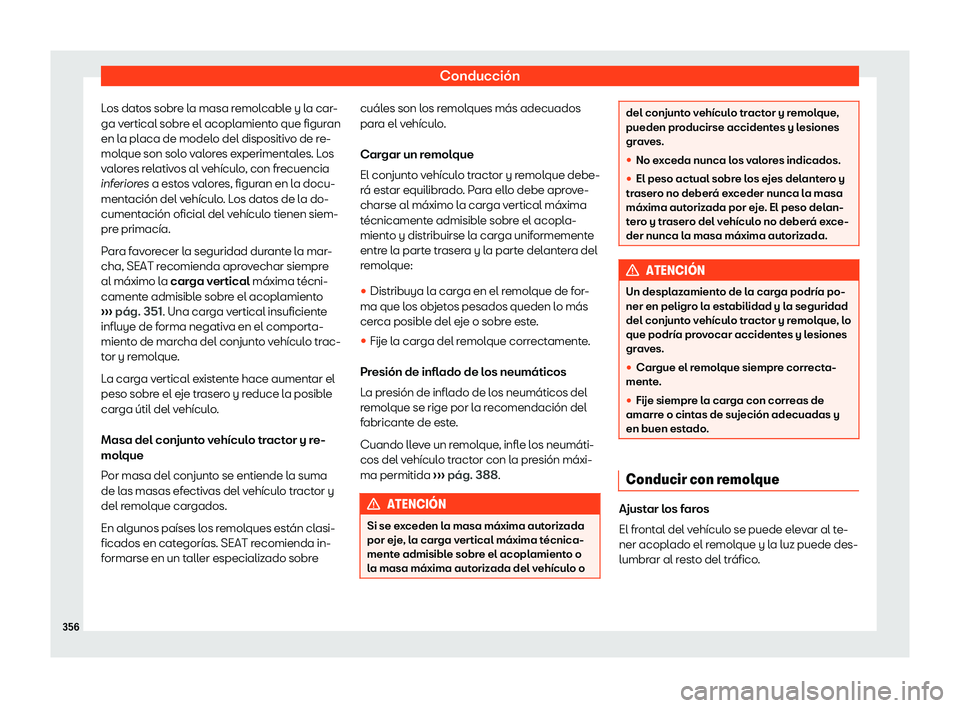 Seat Ateca 2020 Manual del propietario (in Spanish) Conducci Seat Ateca 2020 Manual del propietario (in Spanish) Conducci