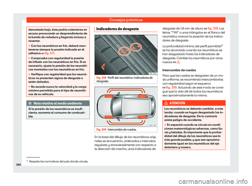 Seat Ateca 2020  Manual del propietario (in Spanish) Consejos pr