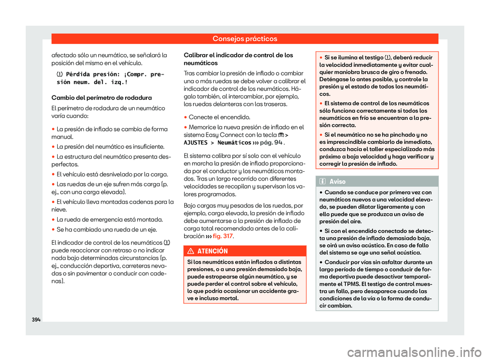 Seat Ateca 2020  Manual del propietario (in Spanish) Consejos pr