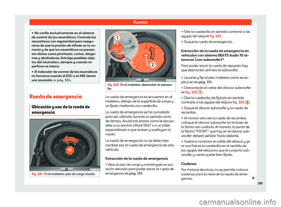 Seat Ateca 2020  Manual del propietario (in Spanish) Ruedas
