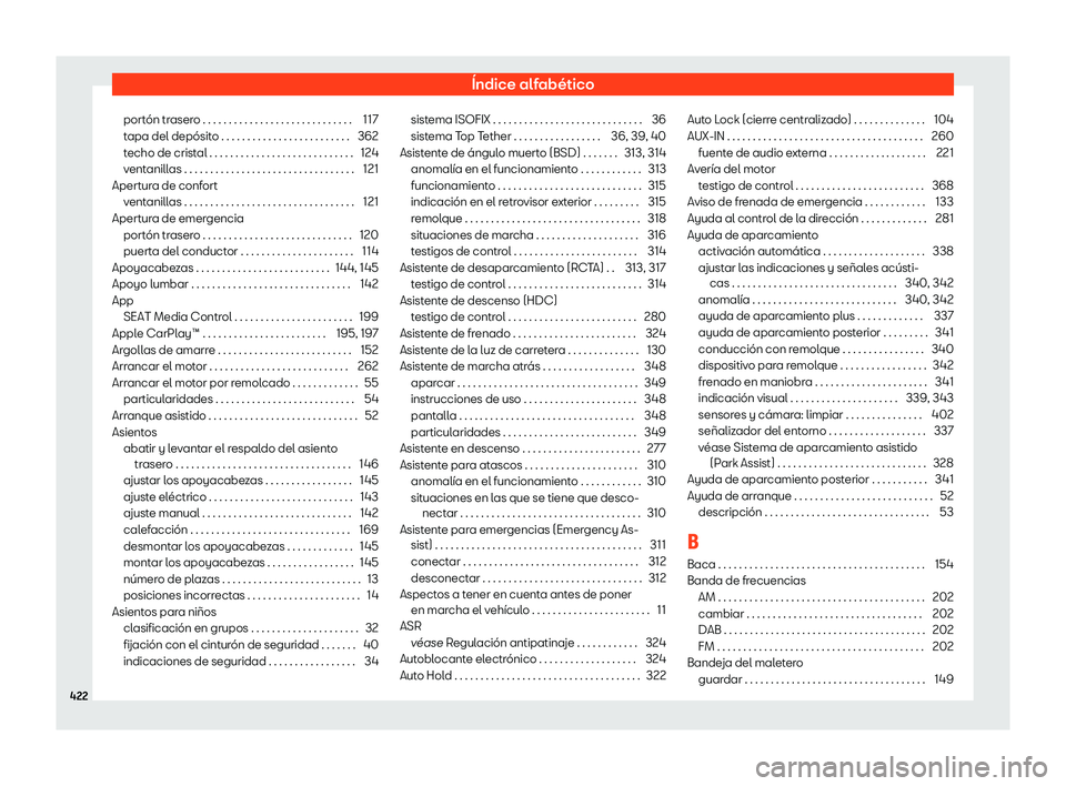 Seat Ateca 2020 Manual del propietario (in Spanish) Seat Ateca 2020 Manual del propietario (in Spanish)