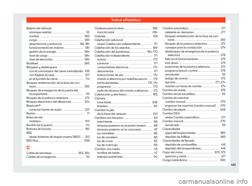 Seat Ateca 2020 Manual del propietario (in Spanish) Seat Ateca 2020 Manual del propietario (in Spanish)