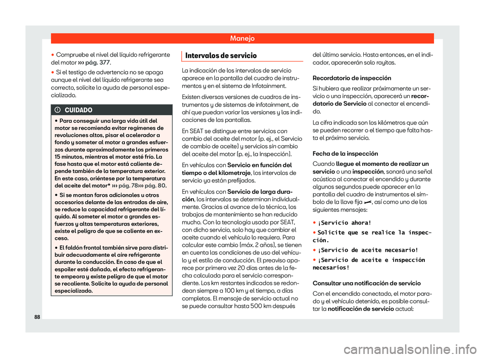 Seat Ateca 2020  Manual del propietario (in Spanish) Manejo

