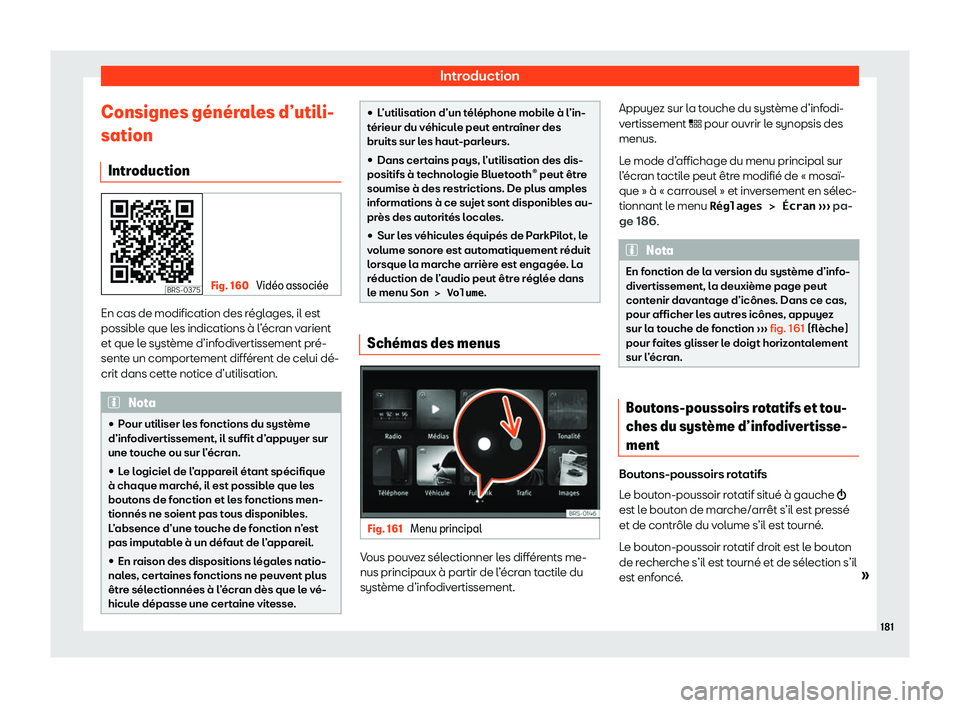 Seat Ateca 2020  Manuel du propriétaire (in French)  Introduction
Consignes g