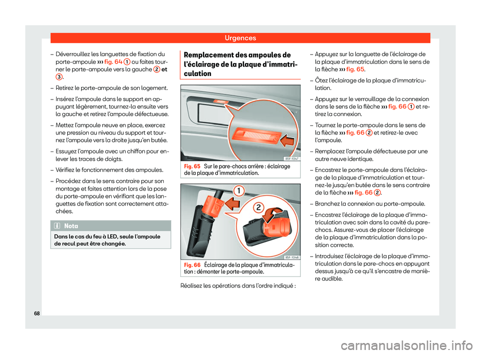 Seat Ateca 2020  Manuel du propriétaire (in French)  Urgences
�