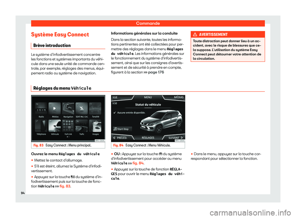 Seat Ateca 2020  Manuel du propriétaire (in French)  Commande
Syst